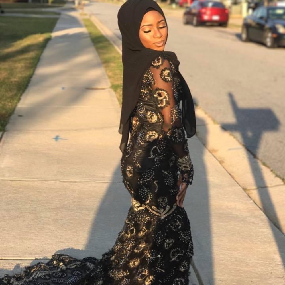 Black and Gold Elegant Dress